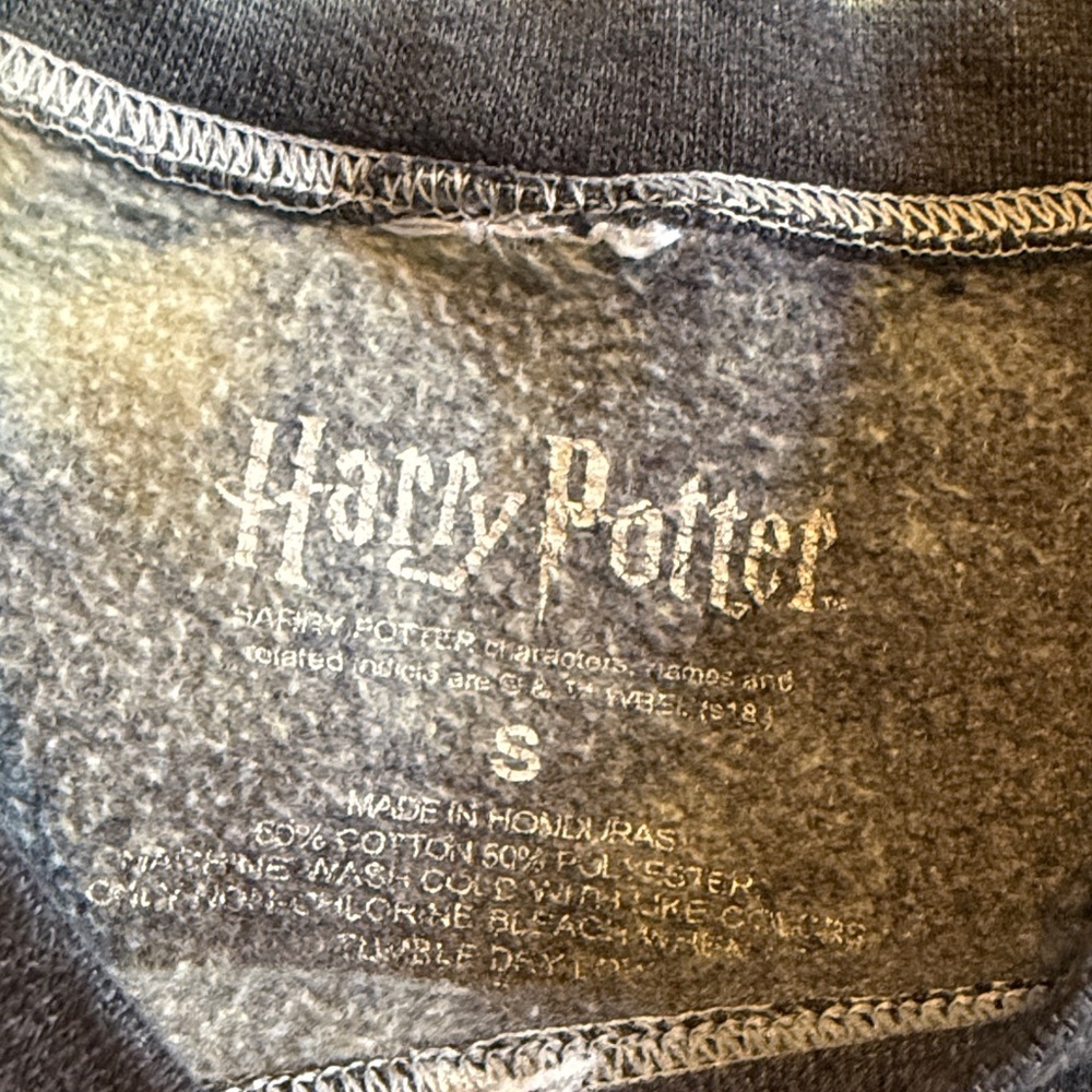 Harry Potter Hufflepuff Acid Washed Crewneck Sweater - Picture 2 of 5